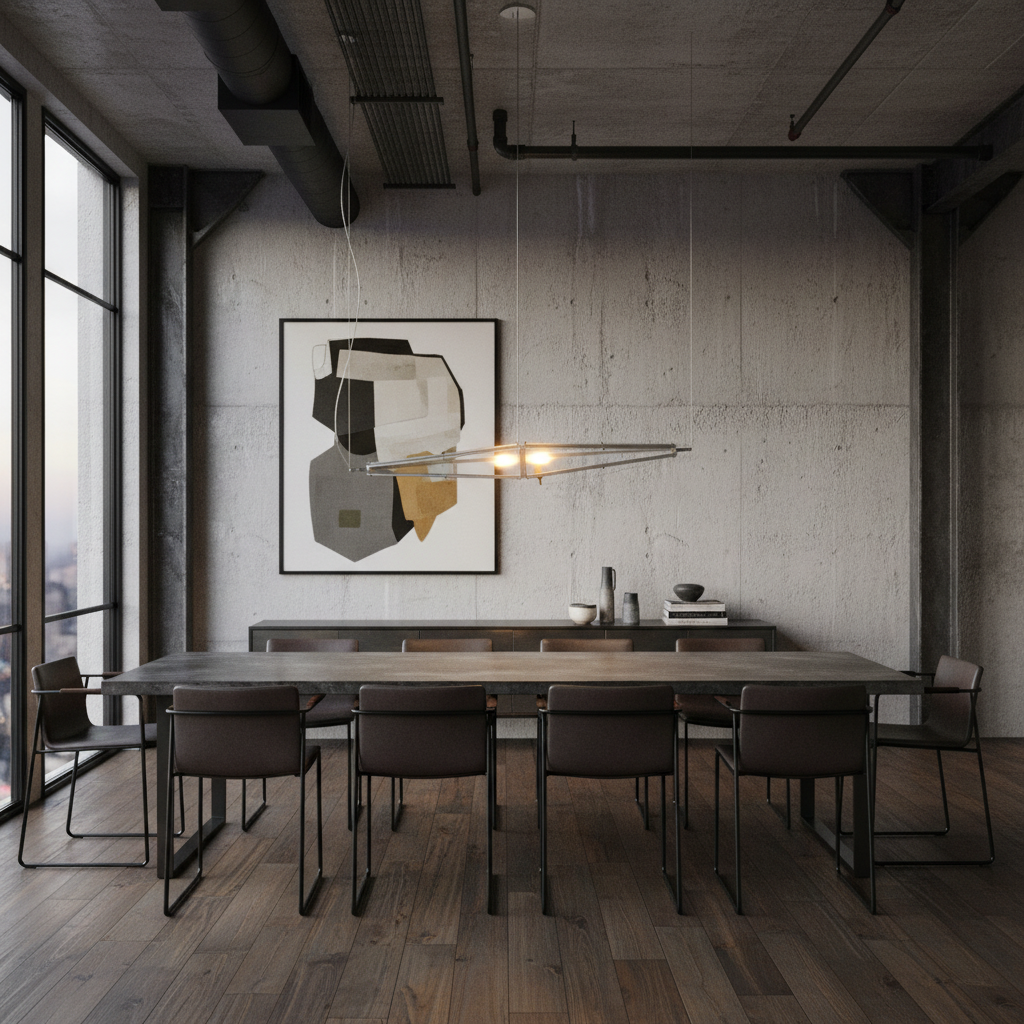 Arco | Moderne Pendelleuchte aus Glas und Edelstahl