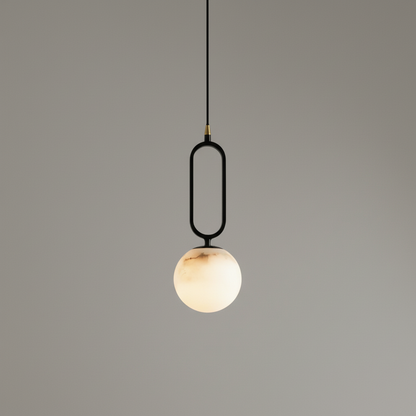 Alabaster Oval Ring Pendelleuchte | Moderne Esszimmerlampe