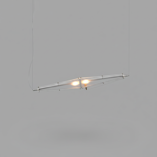 Arco | Moderne Pendelleuchte aus Glas und Edelstahl