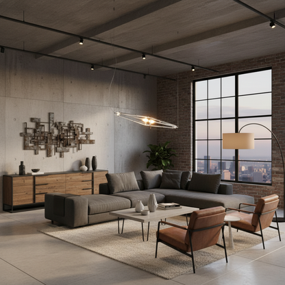 Arco | Moderne Pendelleuchte aus Glas und Edelstahl