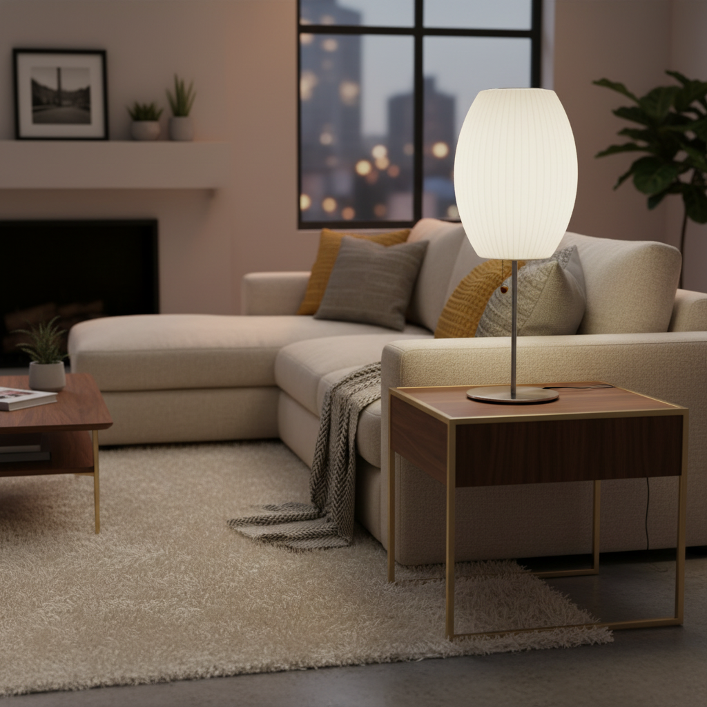 Bubble Glow | Dimmbar Retro Tischlampe aus Polymer