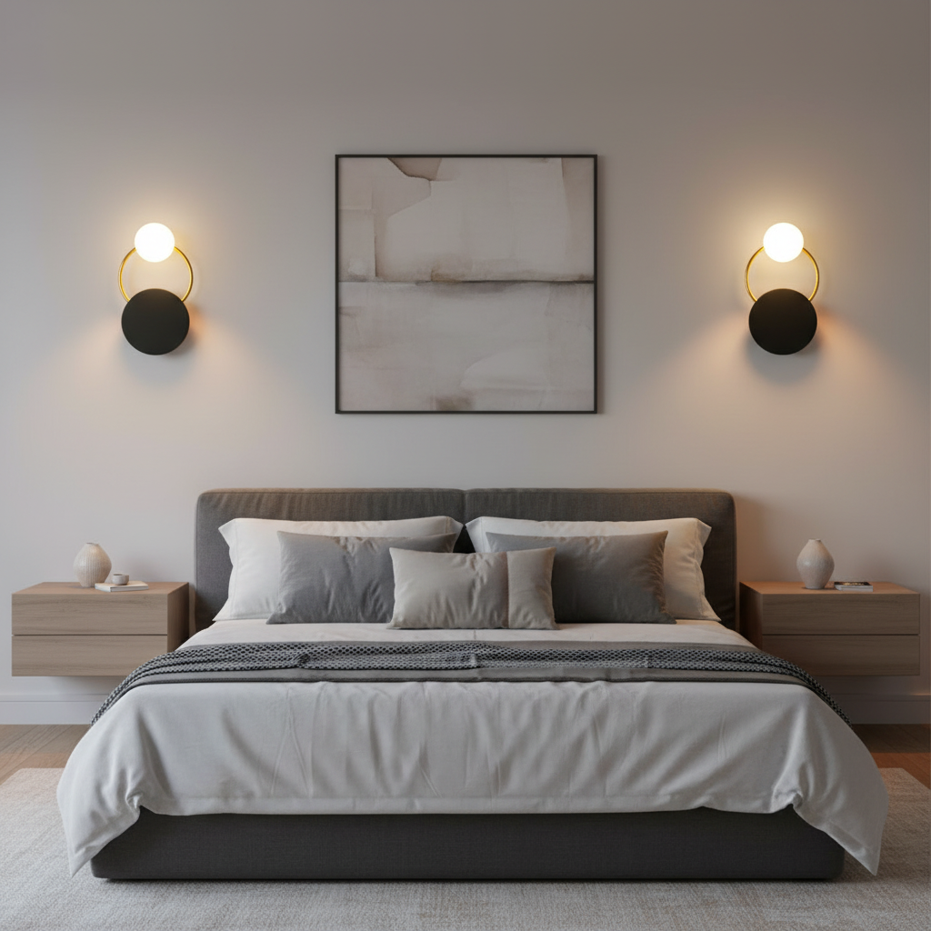 Schwarze Wandleuchte | Moderne Wandlampe für Innenräume